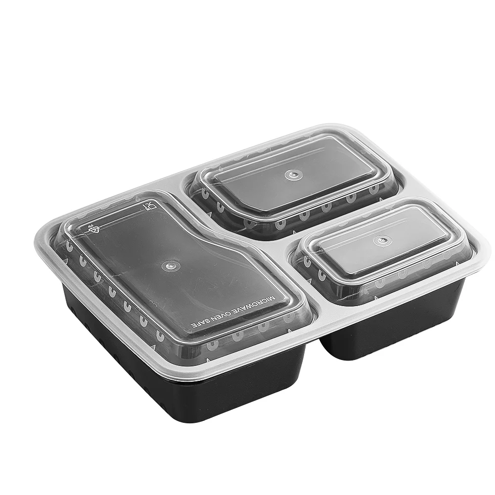 Meal Prep Tupperware - 7 pak 3 kompartemen wadah persiapan