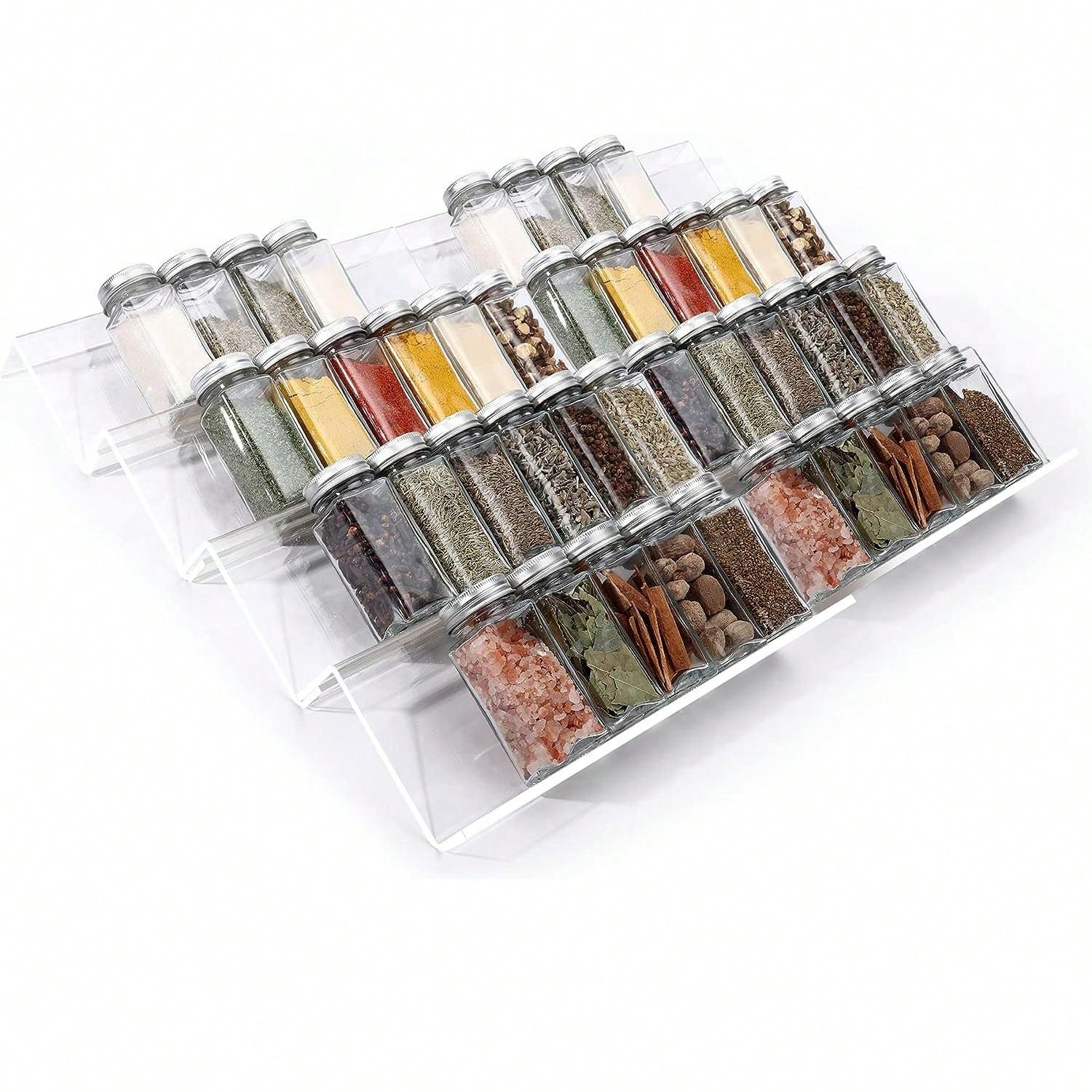 Spice Jar Labels - Rak Bumbu Akrilik 4/2 Lapis, Organizer