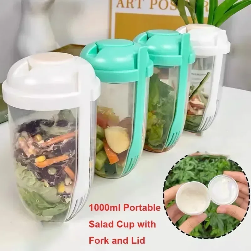 Meal Prep Bowl - Mangkuk Salad Portabel dengan Tutup dan