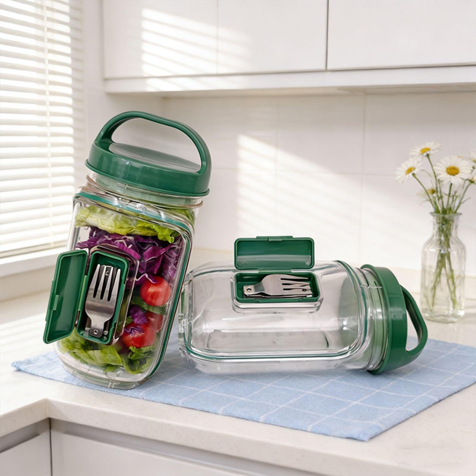Meal Prep Gym - Wadah Salad Anti Bocor 1000ml dengan