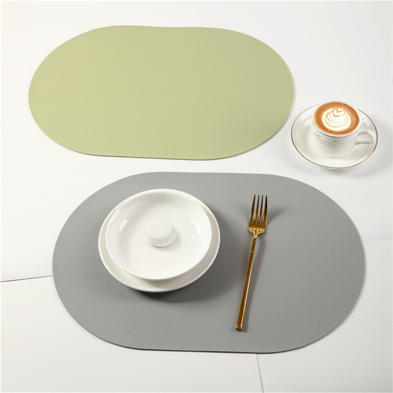 Alas Meja Makan Oval Kulit PU  - Food Prep Mat ulasan dan harga