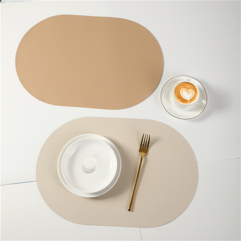 Alas Meja Makan Oval Kulit PU  - Food Prep Mat ulasan dan harga