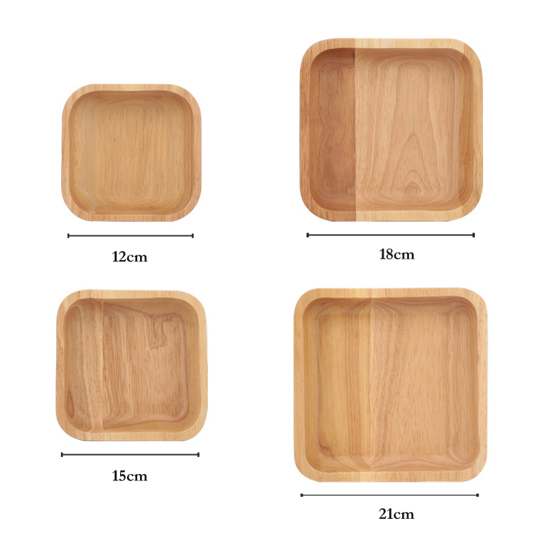 1 Buah Mangkuk Kayu Persegi 4  - Meal Prep Bowl ulasan dan harga