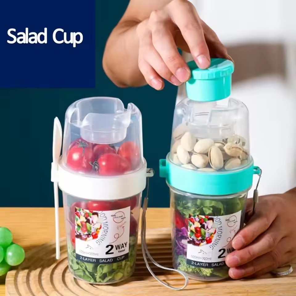 Cangkir Salad Oatmeal 500ml+30 - Meal Prep Gym ulasan dan harga