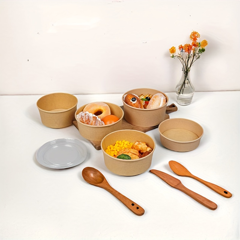 15/30 Buah Mangkuk Kertas Kraf - Meal Prep Bowl ulasan dan harga