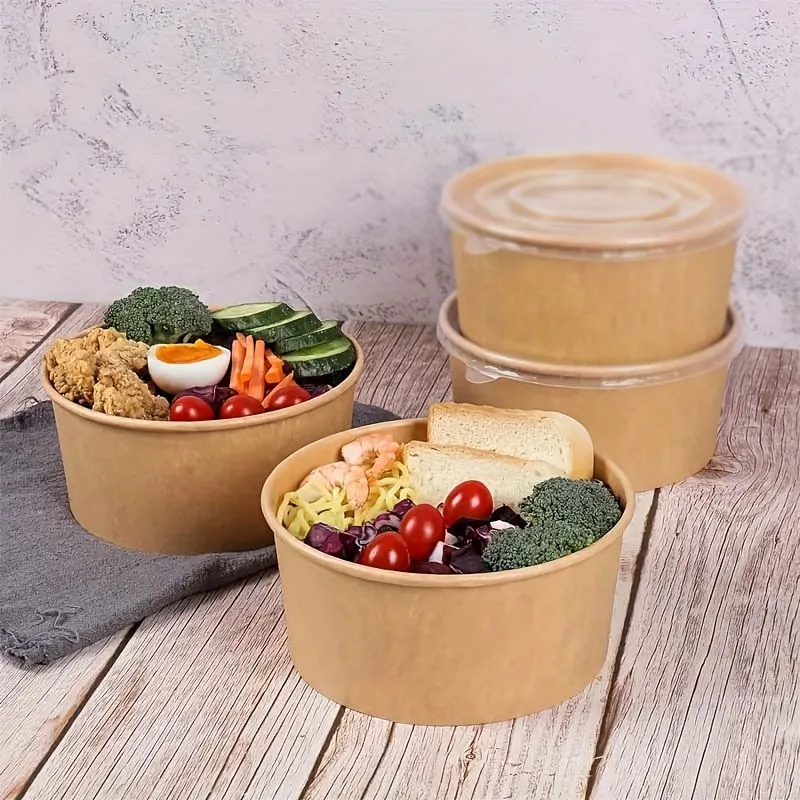 15/30 Buah Mangkuk Kertas Kraf - Meal Prep Bowl ulasan dan harga