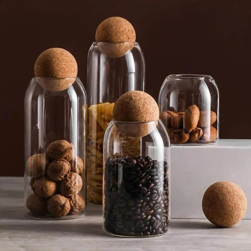 Stoples Kaca dengan Tutup Gabu - Spice Jar Labels ulasan dan harga