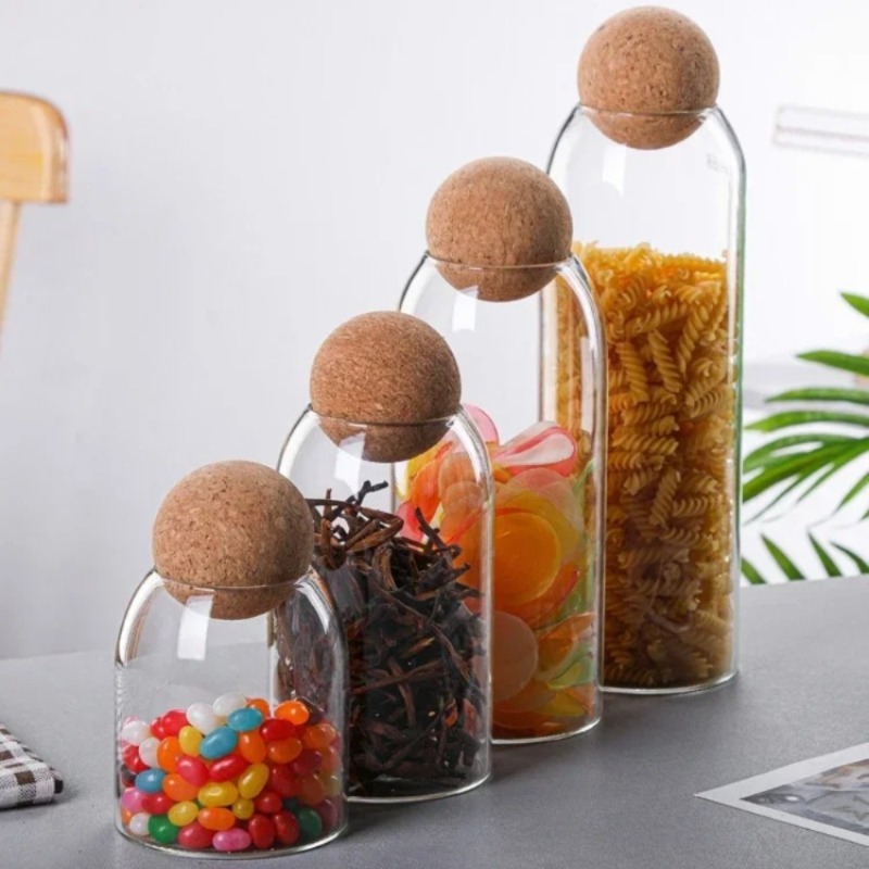 Stoples Kaca dengan Tutup Gabu - Spice Jar Labels ulasan dan harga