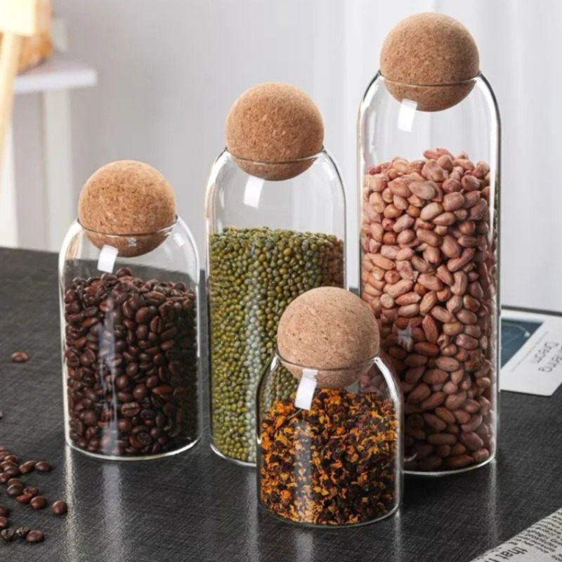 Stoples Kaca dengan Tutup Gabu - Spice Jar Labels ulasan dan harga