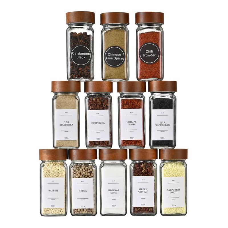Set Stoples Bumbu Persegi deng - Spice Jar Labels ulasan dan harga