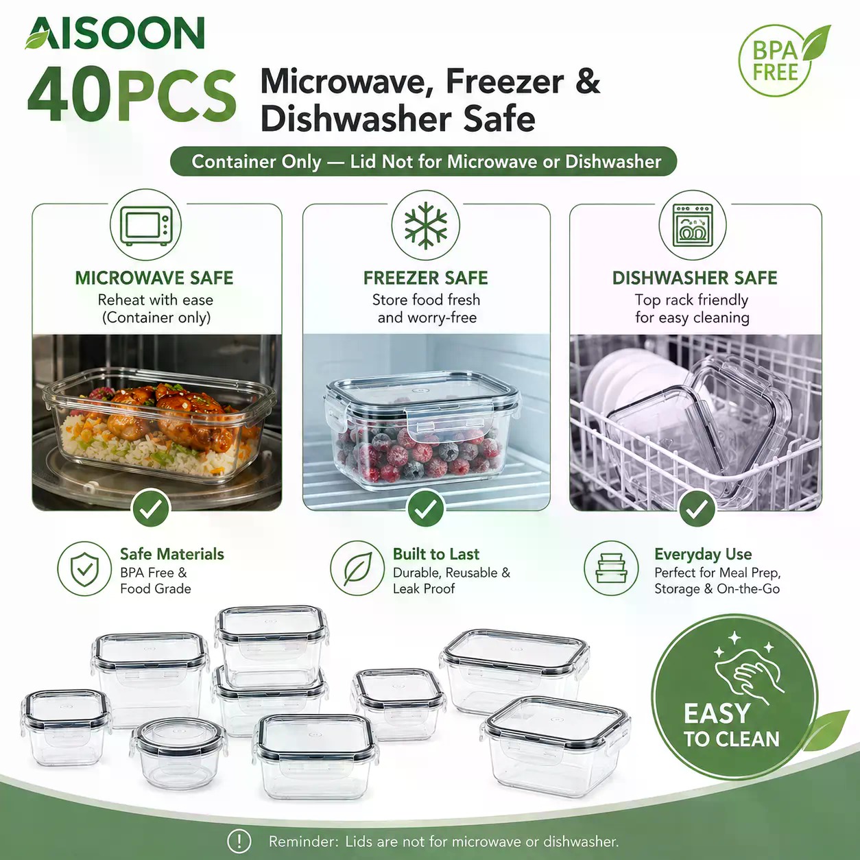 40 PCS Set Wadah Penyimpanan M - Meal Prep Container ulasan dan harga