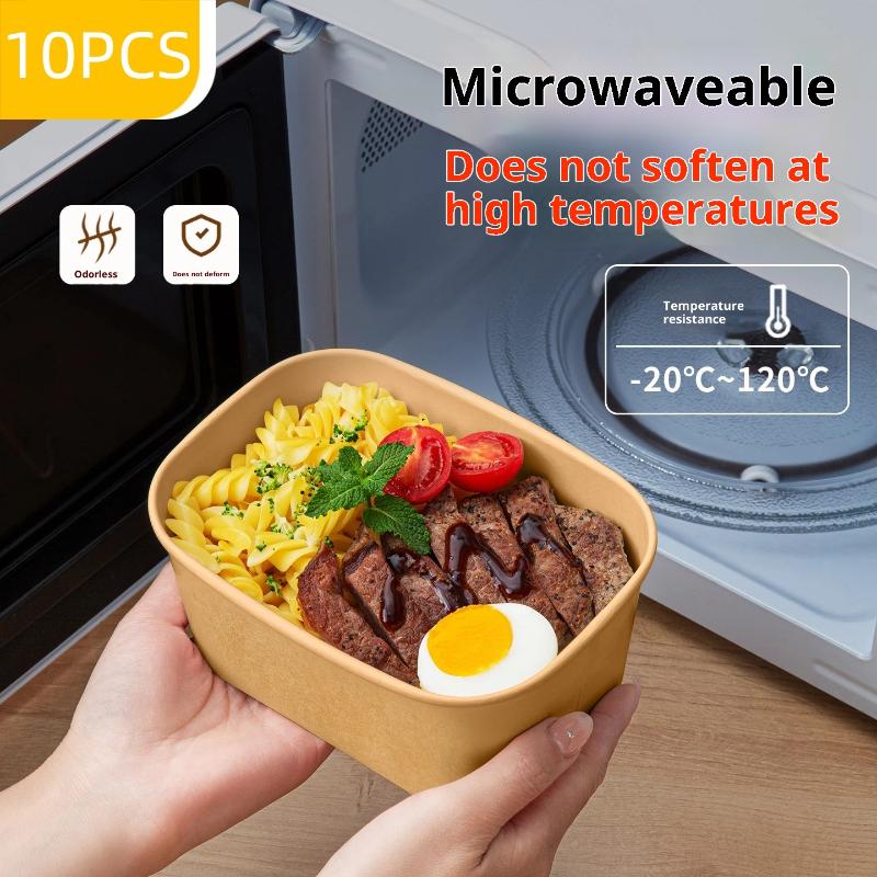 10Pcs Kotak Makan Siang Kertas - Meal Prep Gym ulasan dan harga
