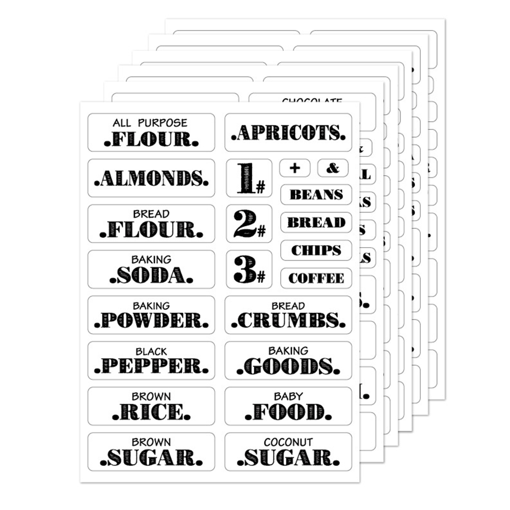 132 Buah Stiker Makanan Dapur  - Spice Jar Labels ulasan dan harga