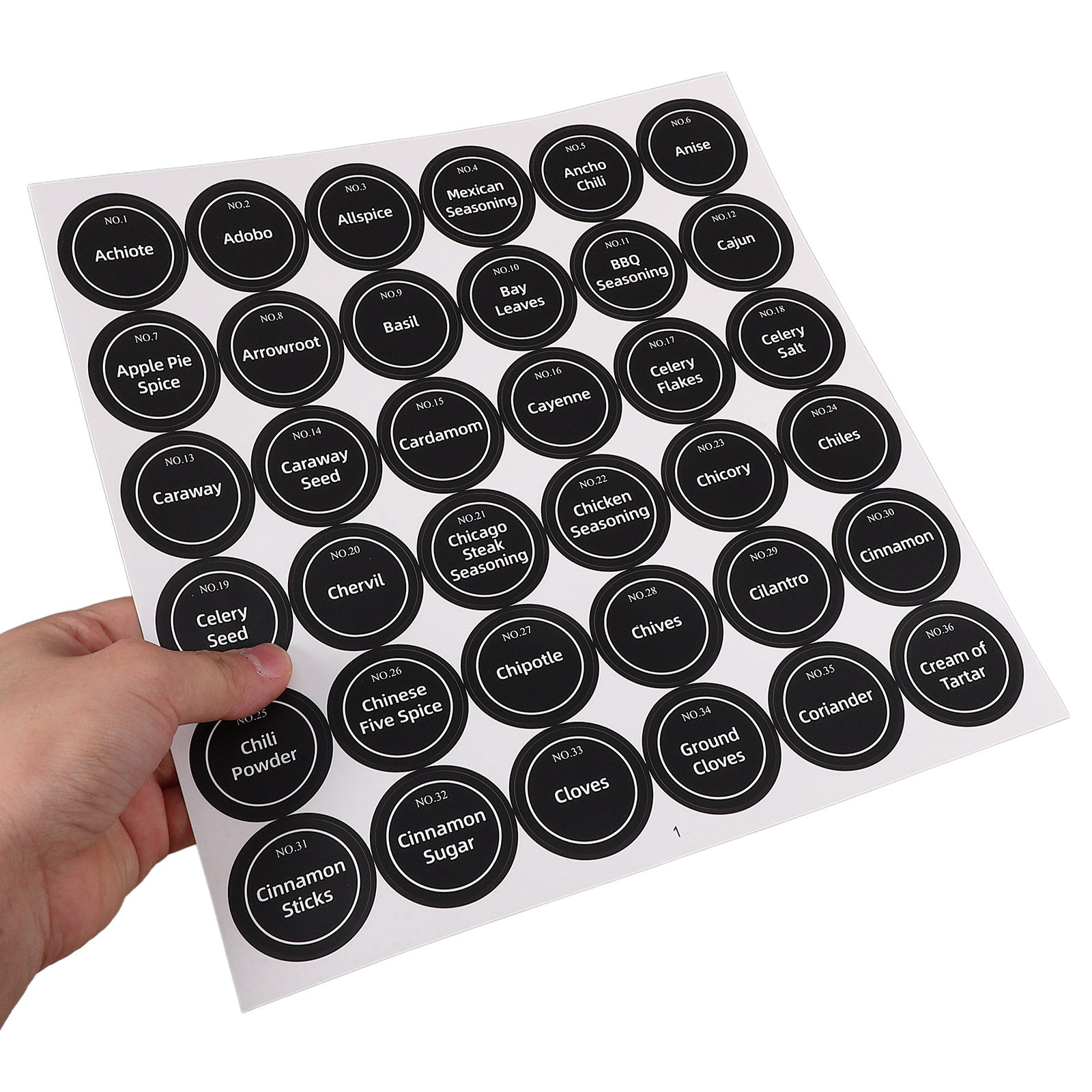 20 Lembar Label Bumbu Bulat Ta - Spice Jar Labels ulasan dan harga